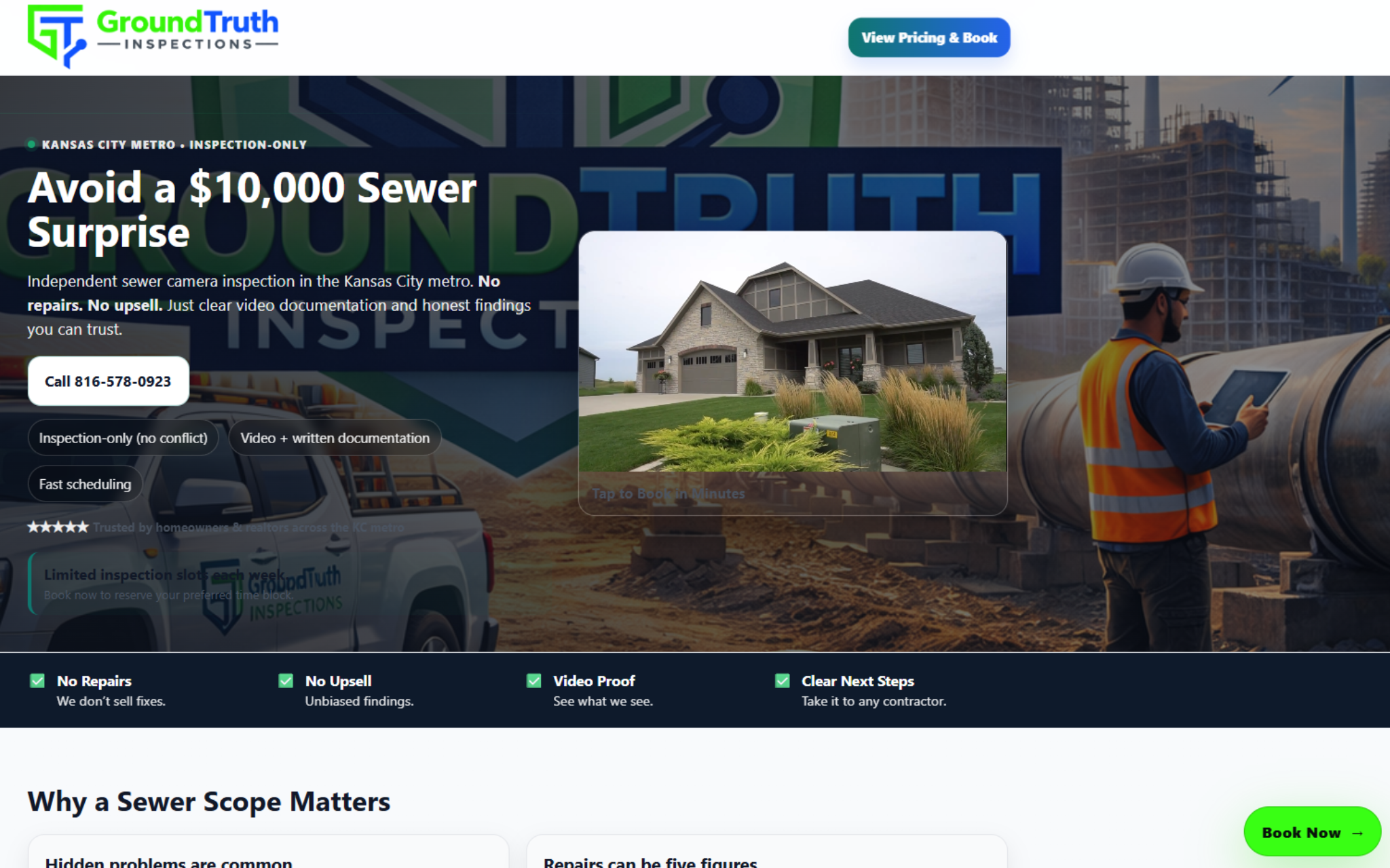 GroundTruth landing page example
